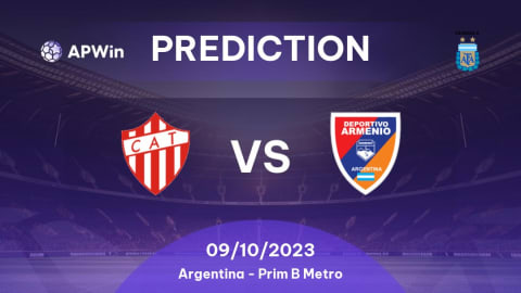 Prediction Talleres Remedios vs Deportivo Armenio: 09/10/2023 - Argentina -  Prim B Metro