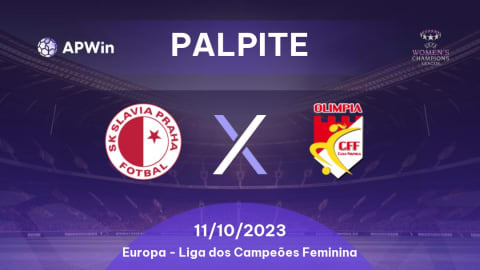 Palpite Slavia Praha Feminino x Olimpia Cluj Feminino: 11/10/2023 - Liga  dos Campeões Feminina