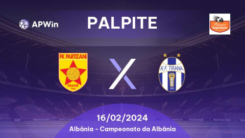 Palpite Partizani Tirana x Tirana: 19/10/2023 - Campeonato da Albânia