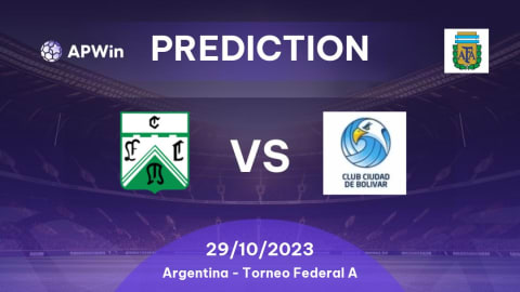 Prediction Ferro Carril Oeste LP vs Ciudad de Bolívar: 29/10/2023 -  Argentina - Torneo Federal A