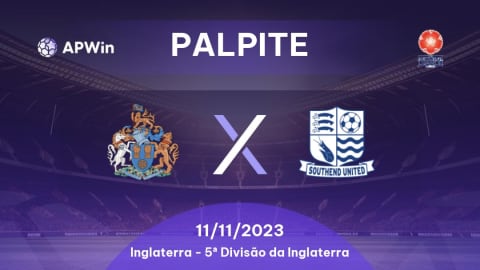 Palpite Altrincham x Southend United: 11/11/2023 - 5ª Divisão da Inglaterra