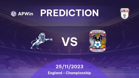 Millwall vs Coventry City 25.11.2023 – Match Prediction, Football