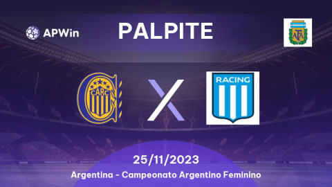 Palpite Rosario Central Feminino x Racing Club Feminino: 25/11/2023 -  Campeonato Argentino Feminino