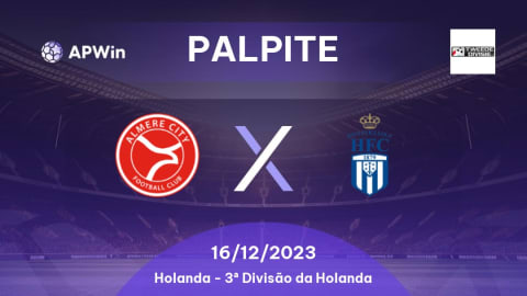 Palpite Almere City x Vitesse: 17/12/2023 - Campeonato Holandês