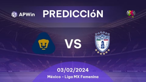 Pronóstico UNAM Femenino vs Pachuca | APWin