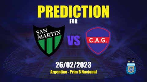 Prediction San Martín San Juan vs Club Atlético Güemes: 25/02/2023 -  Argentina - Prim B Nacional | APWin