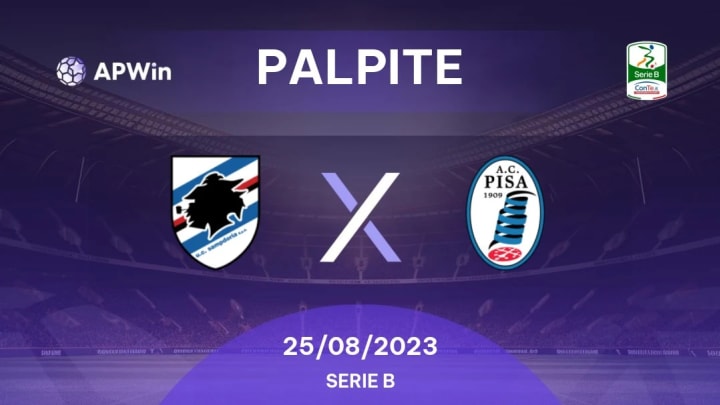 Palpite Sampdoria x Pisa: 25/08/2023 - Série B da Itália