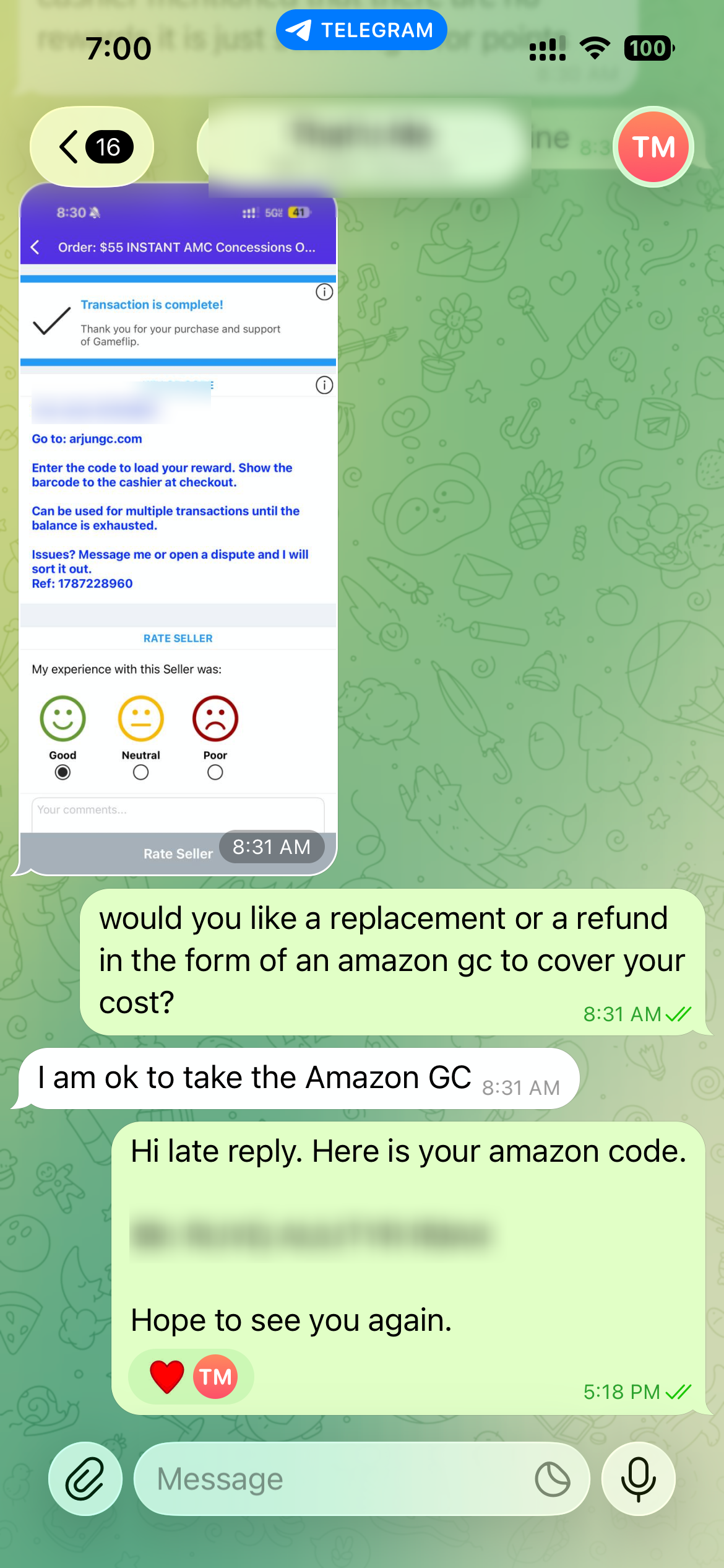 AMC replaced with Amazon credit