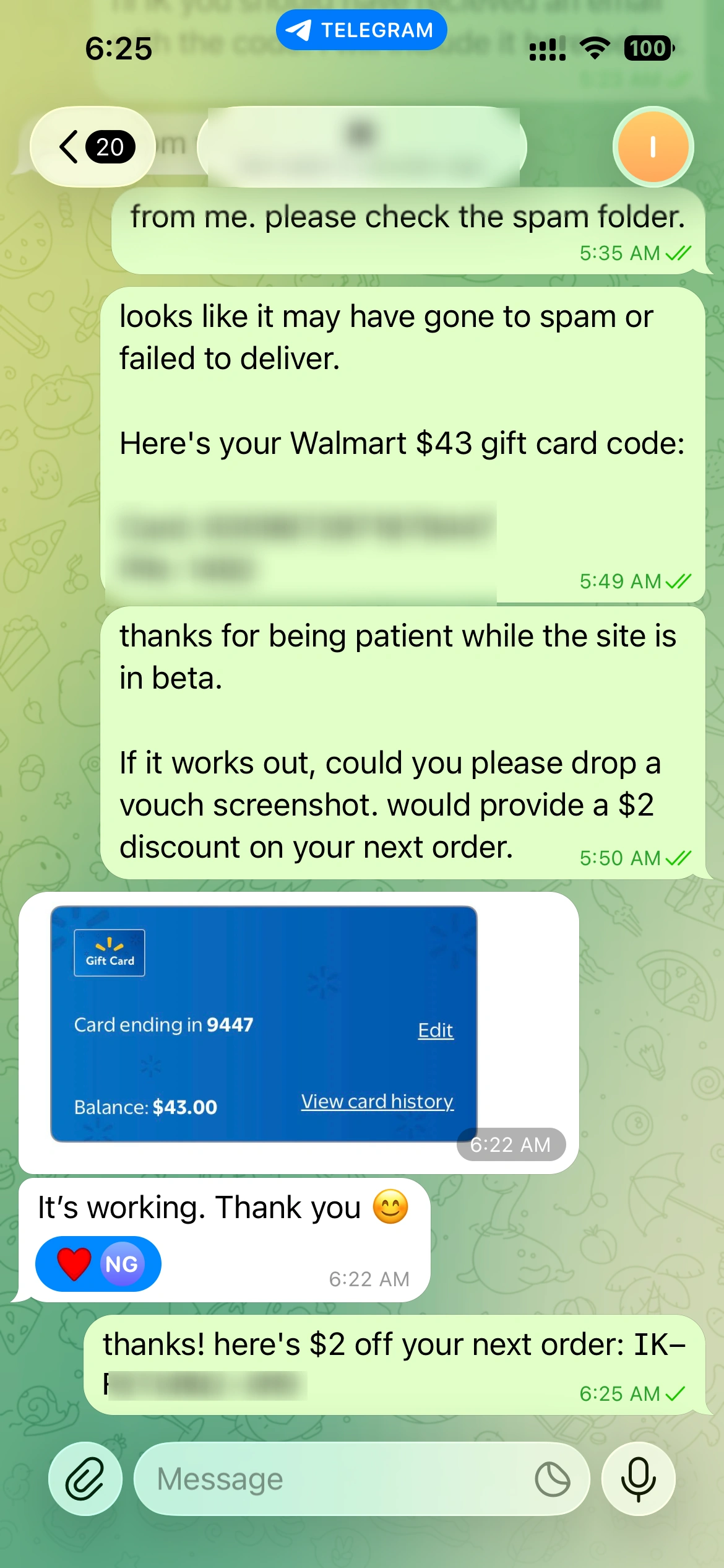 Walmart $43 confirmed