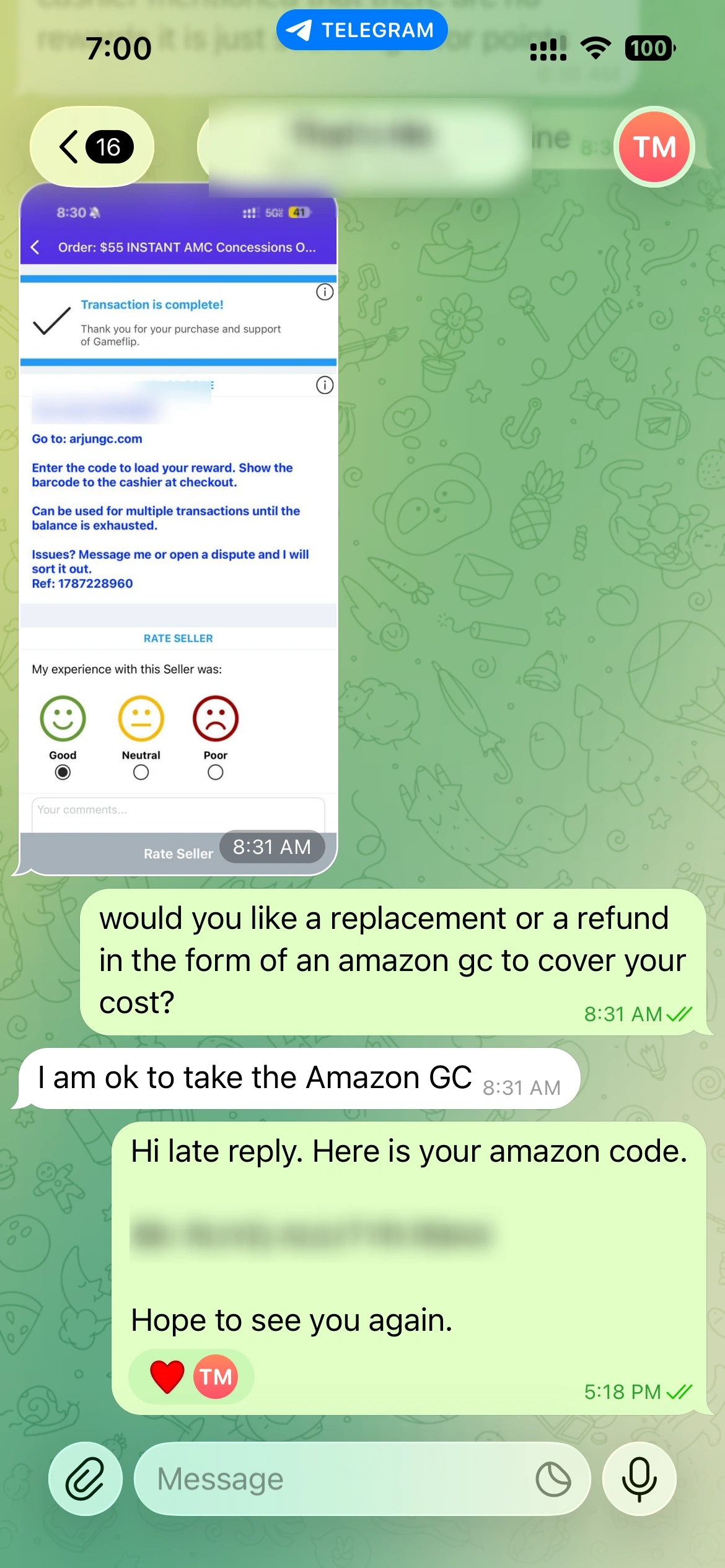 AMC replaced with Amazon credit