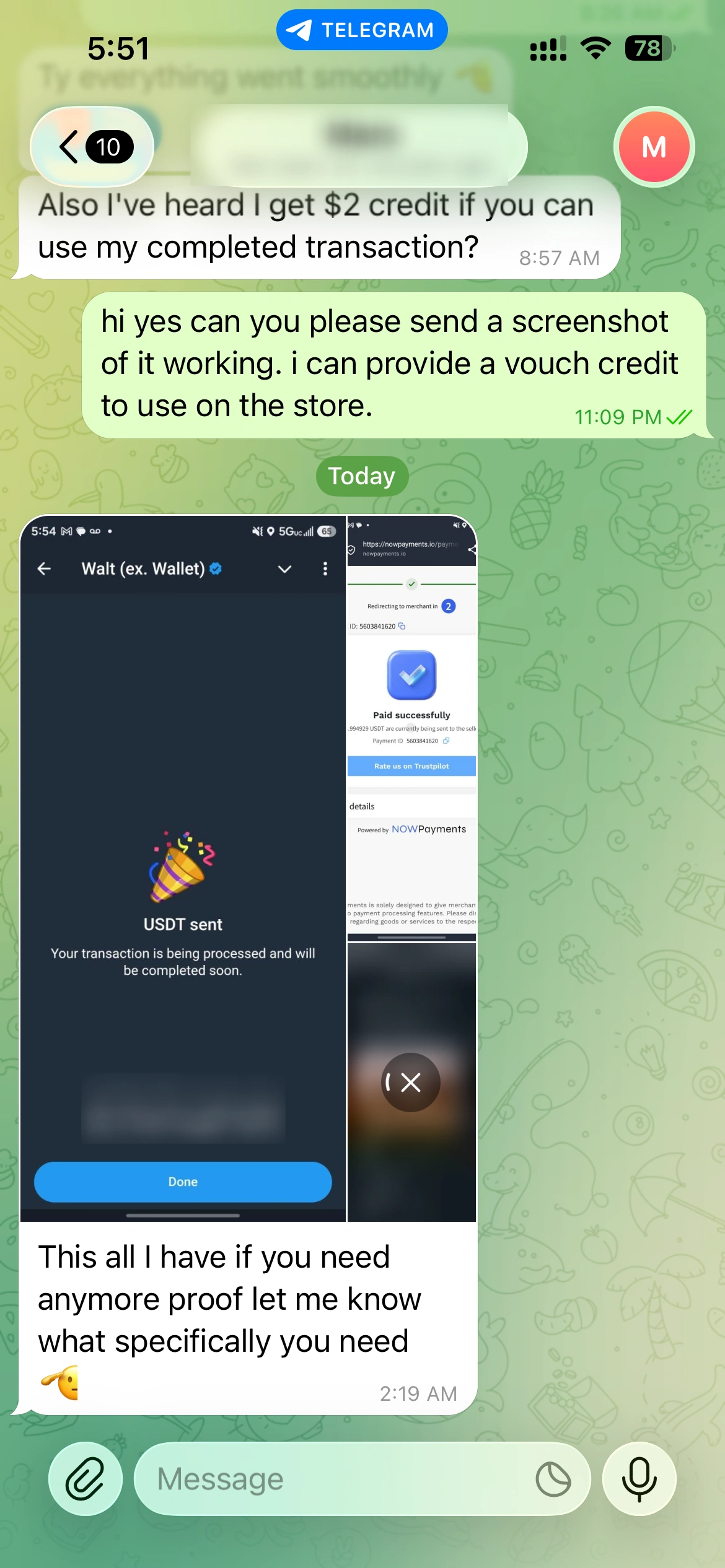 AMC Stubs $75 reward paid via USDT, NOWPayments confirmed, repeat buyer