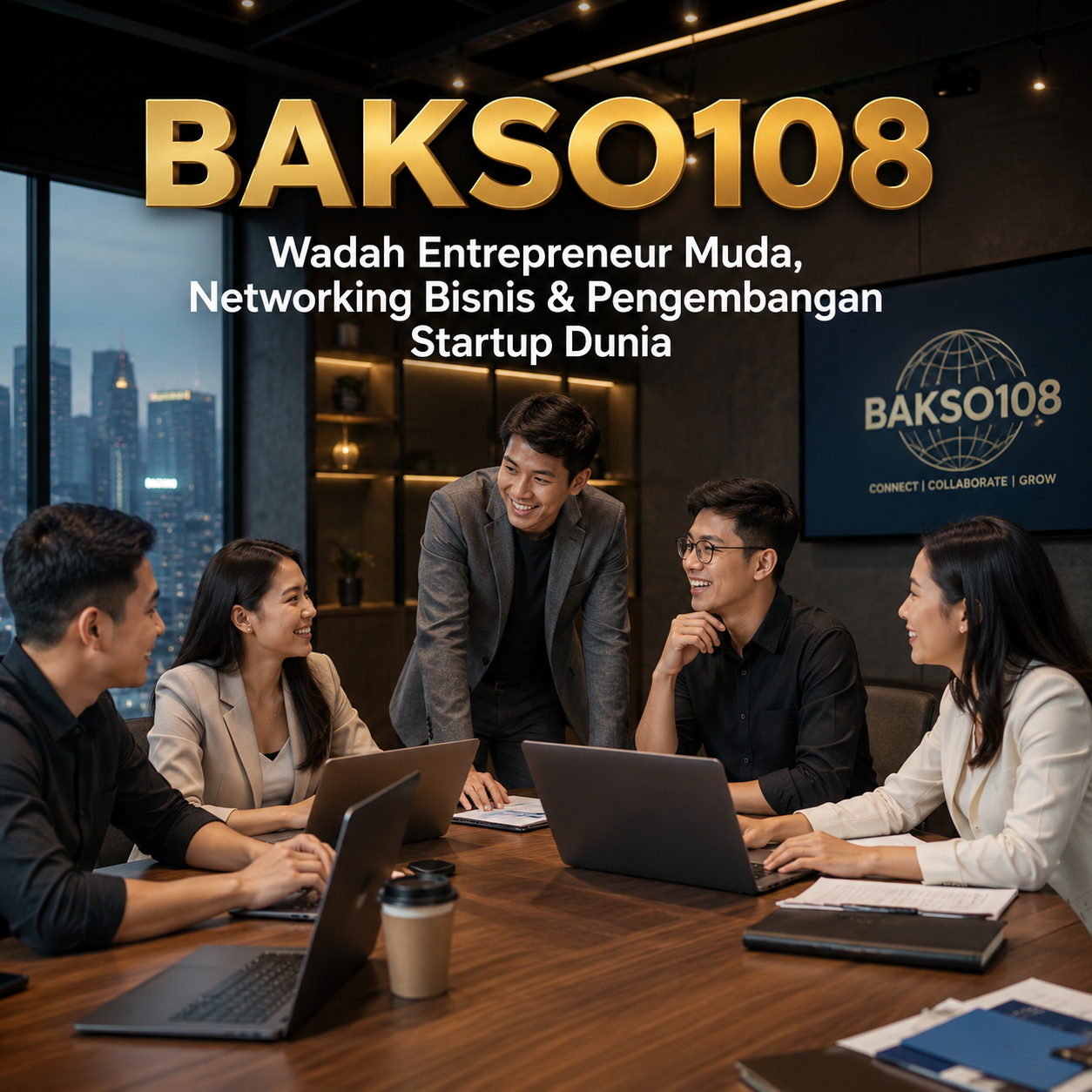 Thumbnail 1 of 3, Poster, BAKSO108 | Wadah Entrepreneur Muda, Networking Bisnis & Pengembangan Startup Dunia designed and sold by BAKSO108.