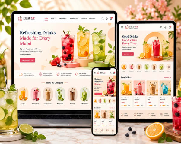 Drinks & Beverage Website Design