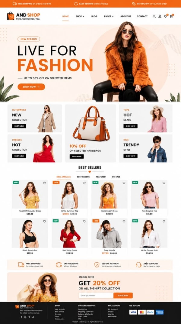 AND Shop website interface concept by Digital Excellence