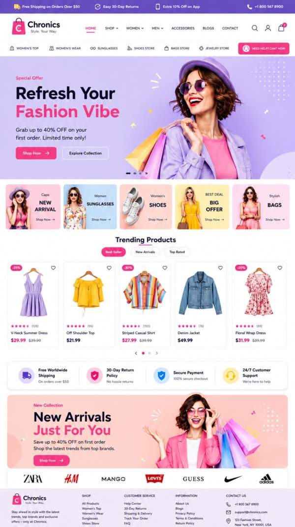 Chronics website interface concept by Digital Excellence