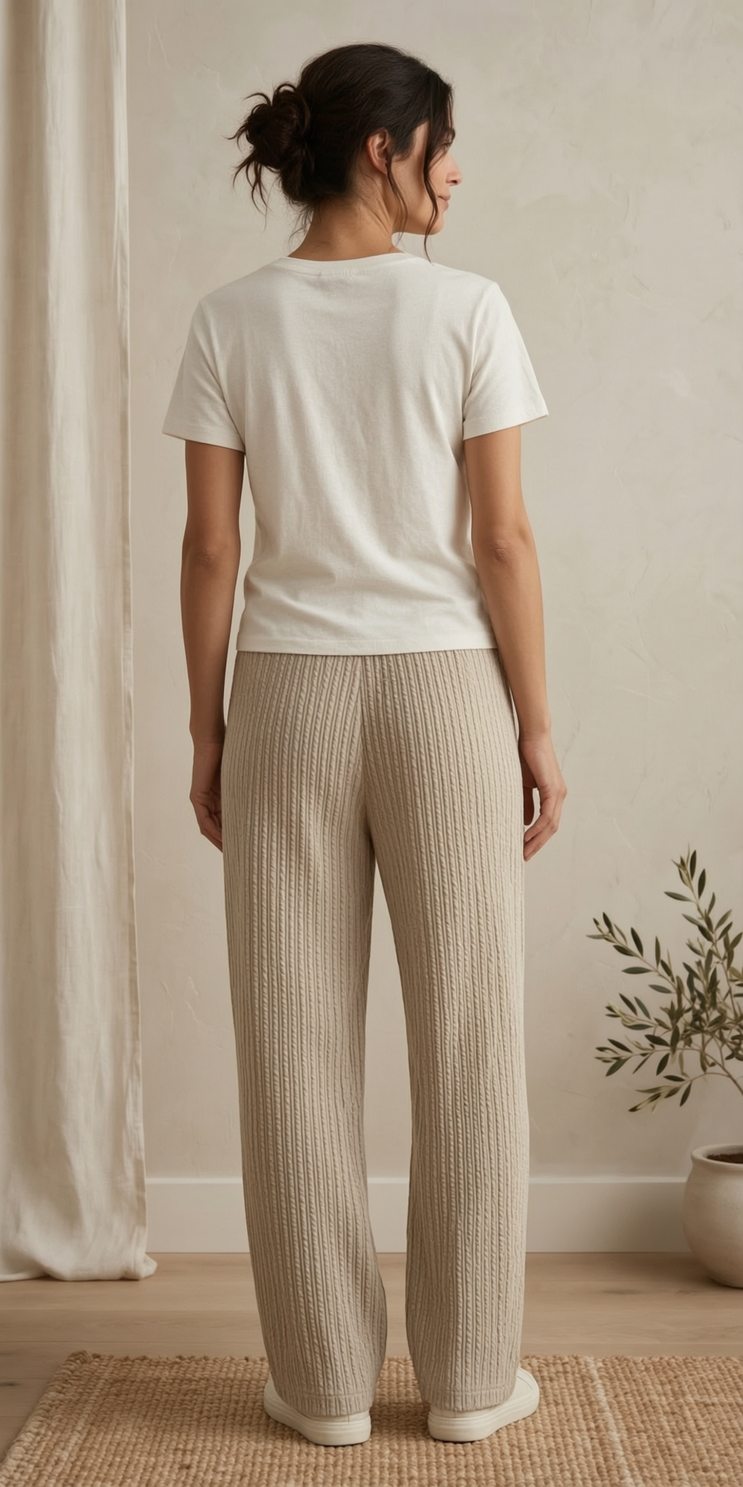Beige Baggy Plazzo — view 5