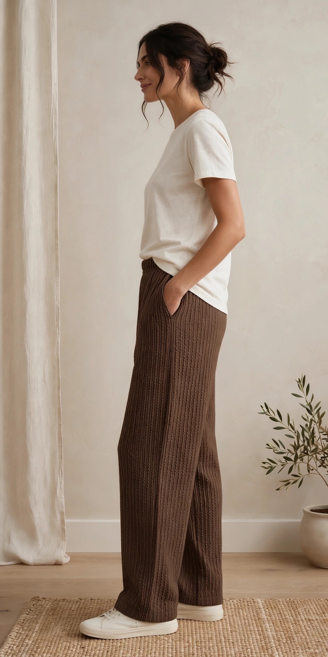 Brown Baggy Plazzo — view 2