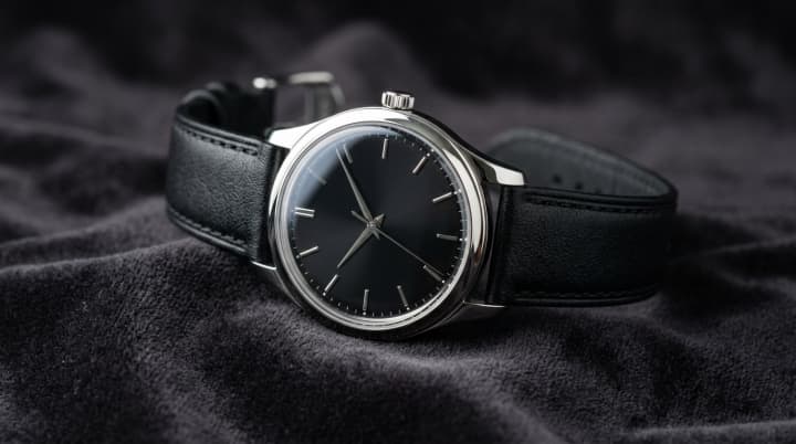 Dress watch with leather strap reviewed for signed Cartier-style timepiece offers