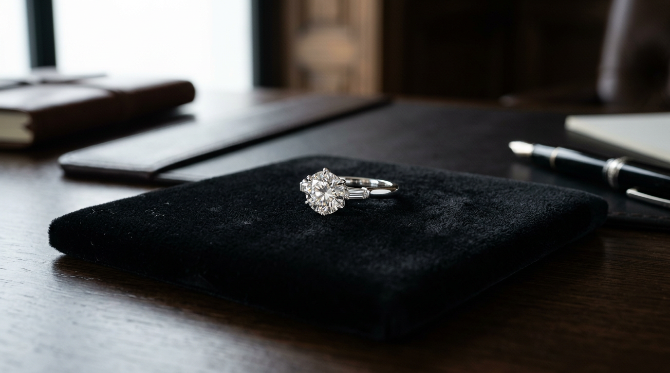 Jewelry and paperwork cues illustrating pledge, advance, and redemption collateral loans