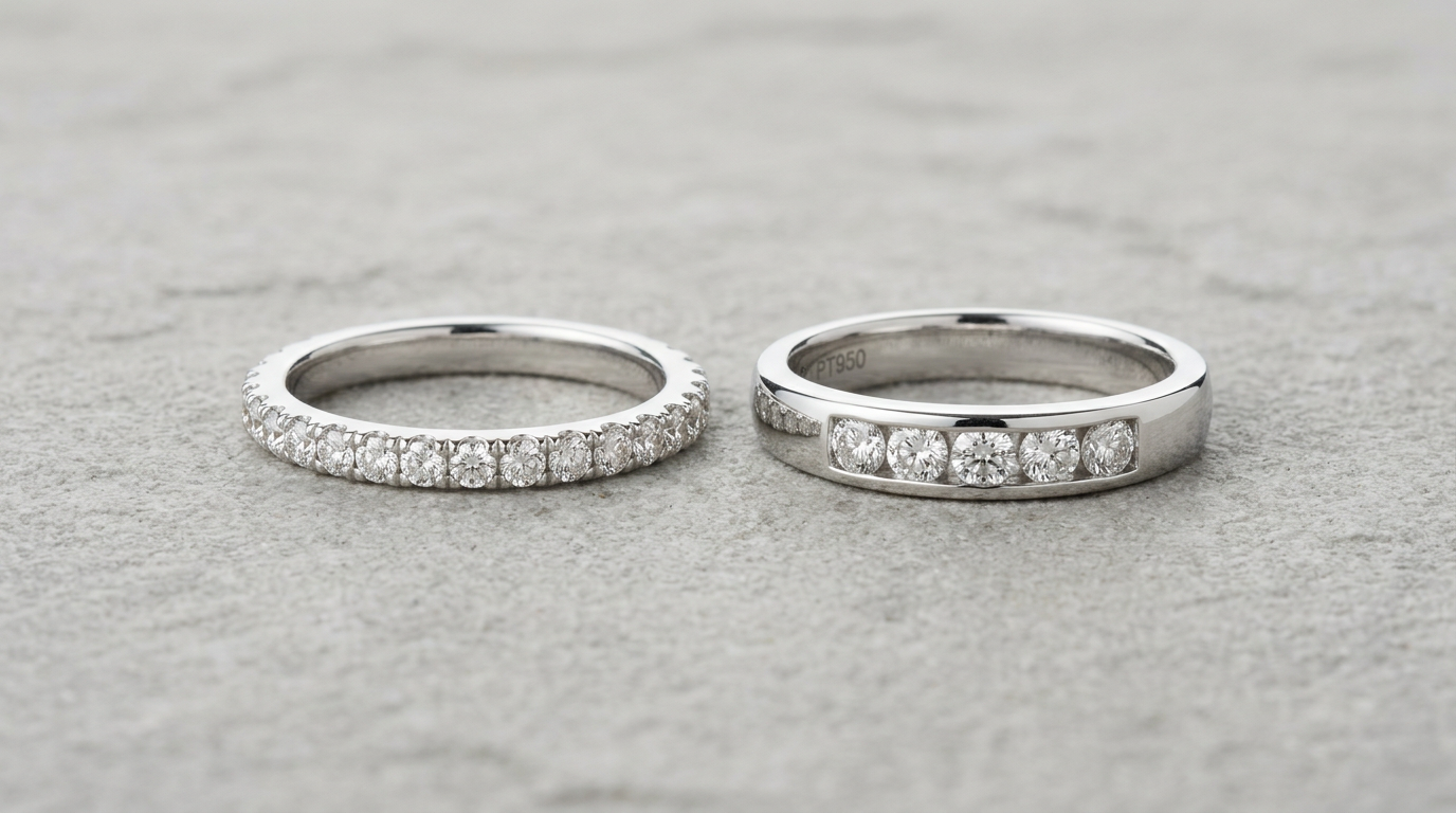 Platinum-toned rings for dense mounts, wedding sets, and prong-integrity review