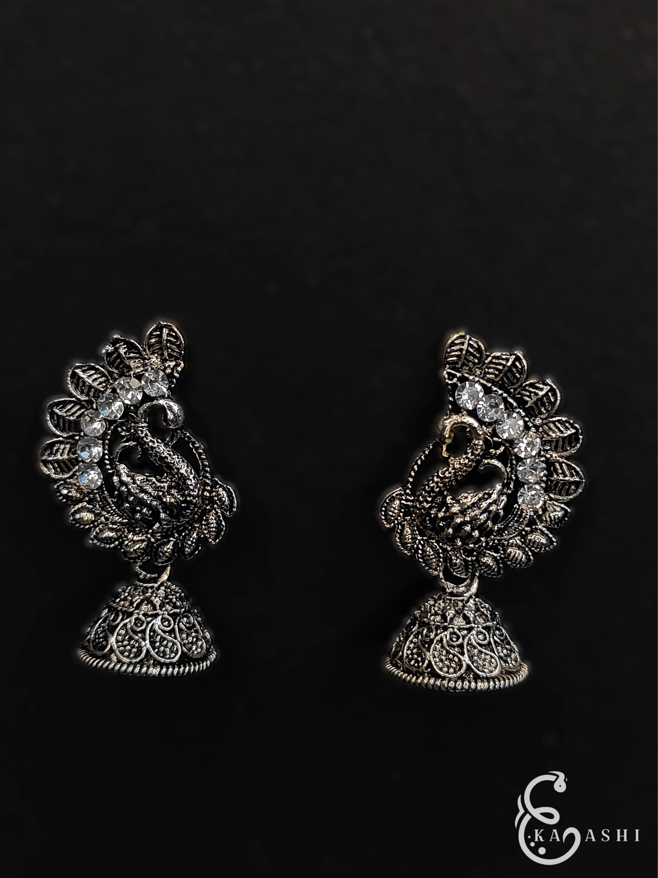 Ekaashi Petite Peacock Jhumkas