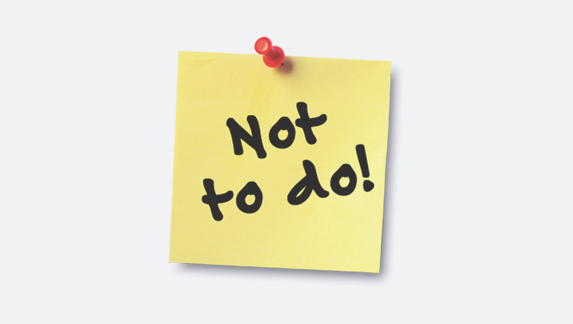 What Not To Do — mobile illustration