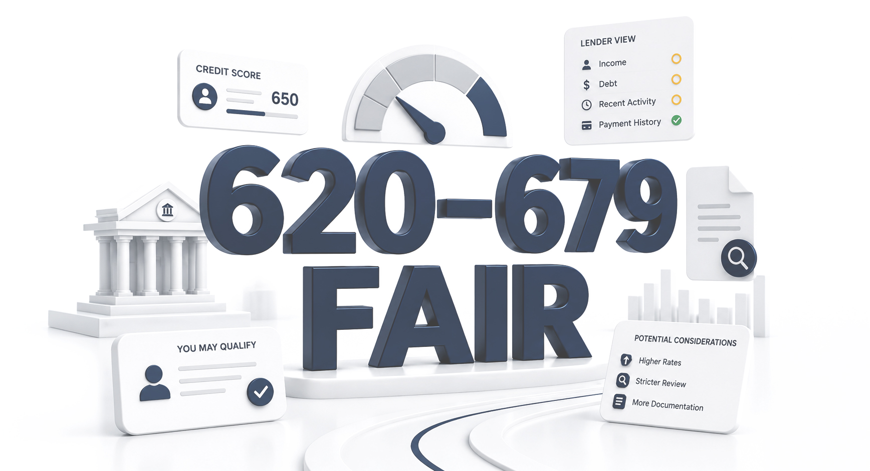 620 to 679 fair credit score illustration