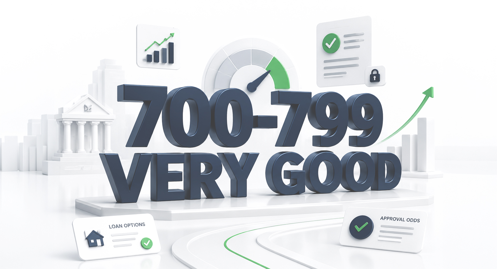 700 to 799 very good credit score illustration