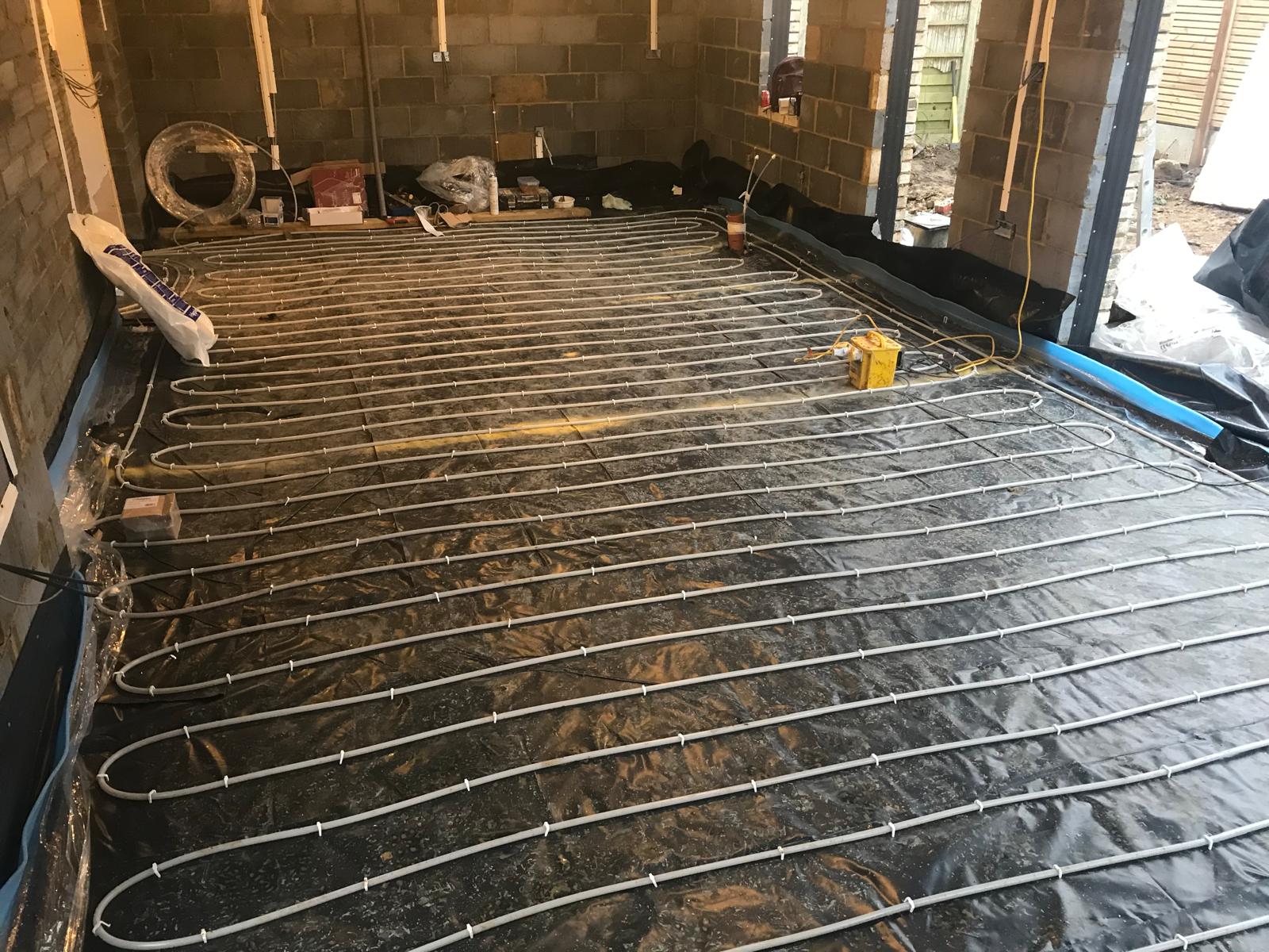 Underfloor heating installation
