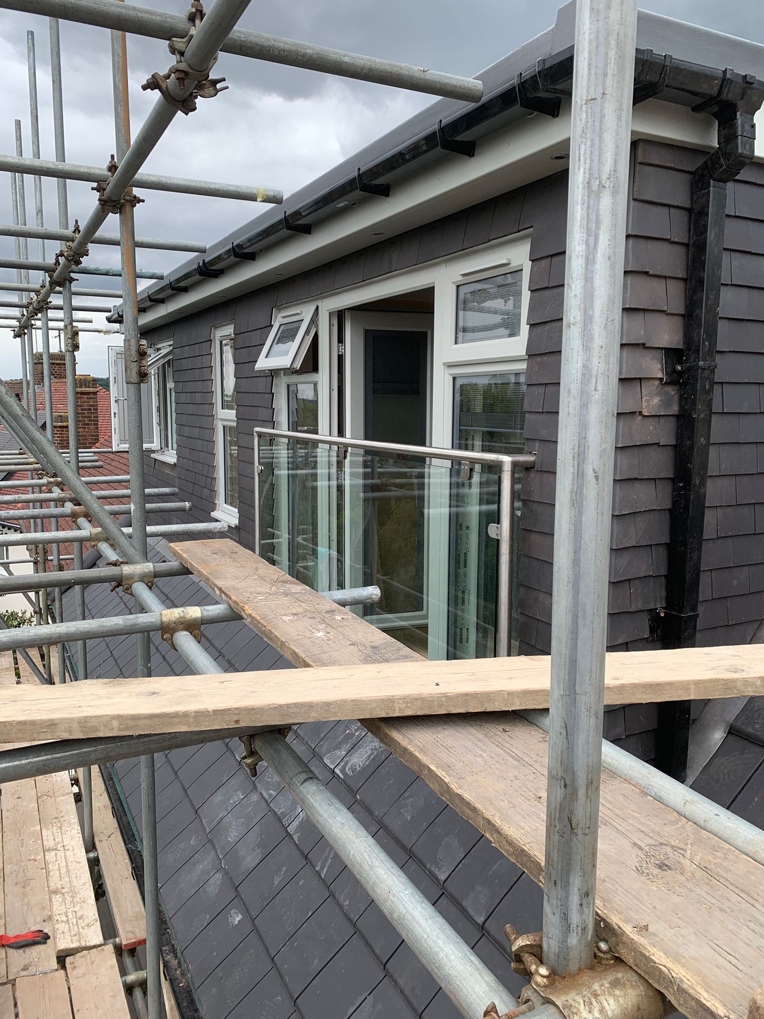 Rooflight installation on a pitched roof