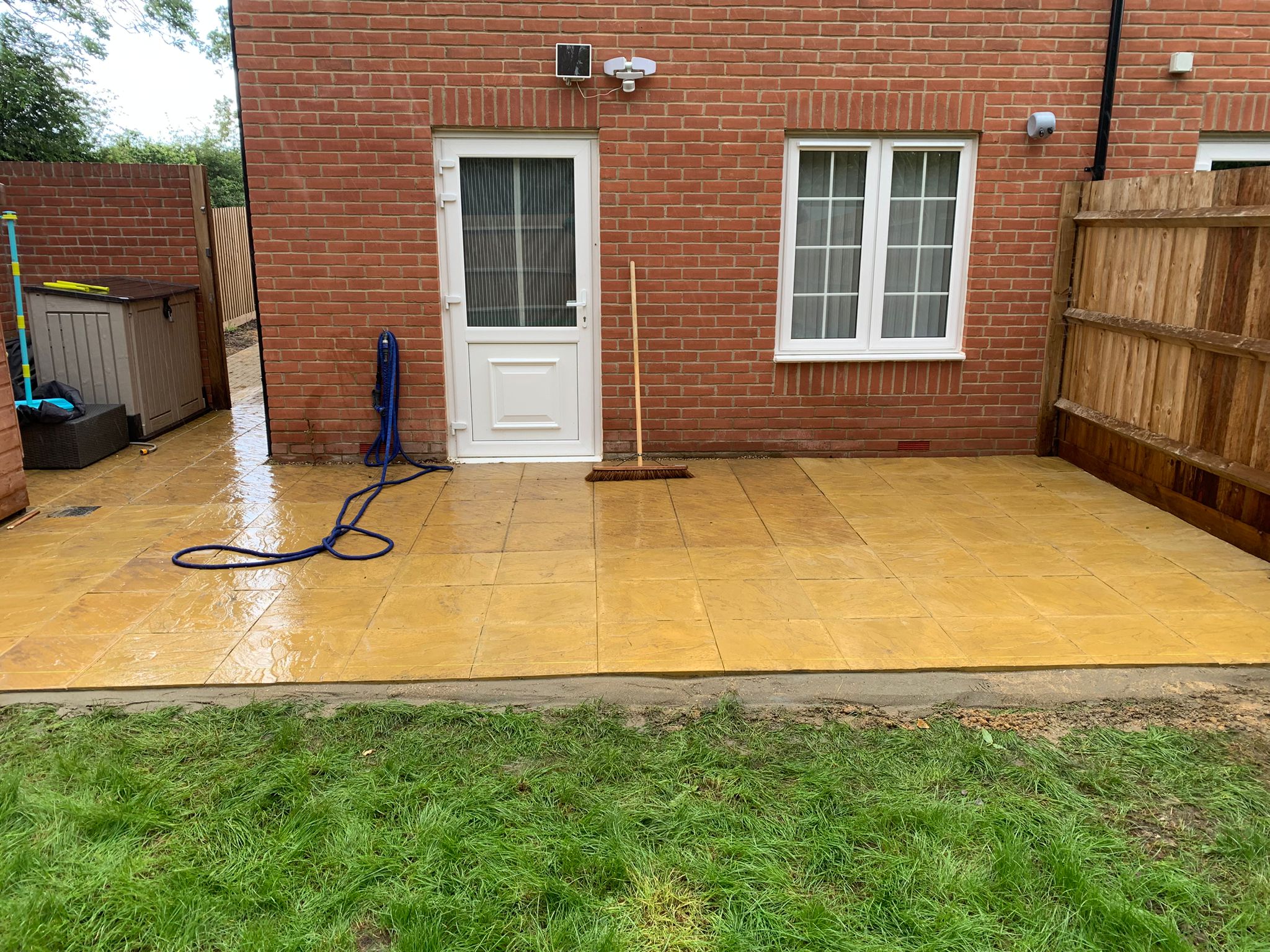 Landscaped garden with layered planting