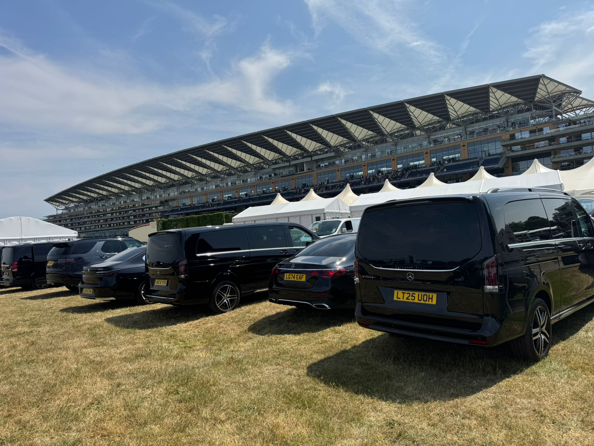 Arrive at the Royal Enclosure in impeccable style. Your chauffeur will wait for you all day.