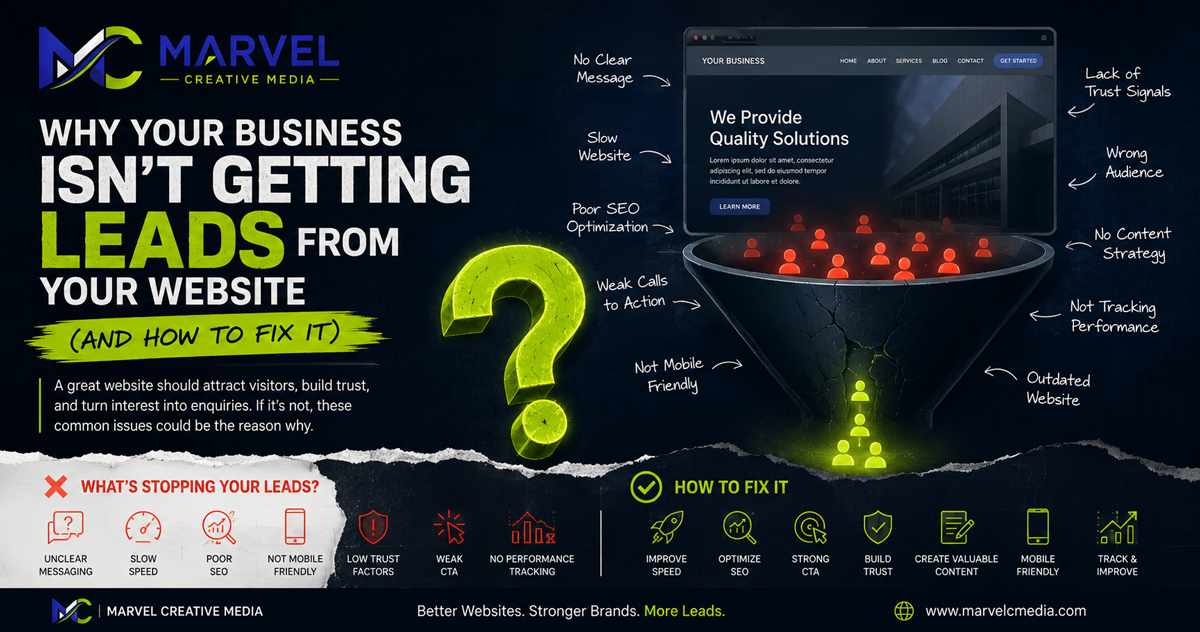 Why Your Business Isn't Getting Leads From Your Website (And How to Fix ...