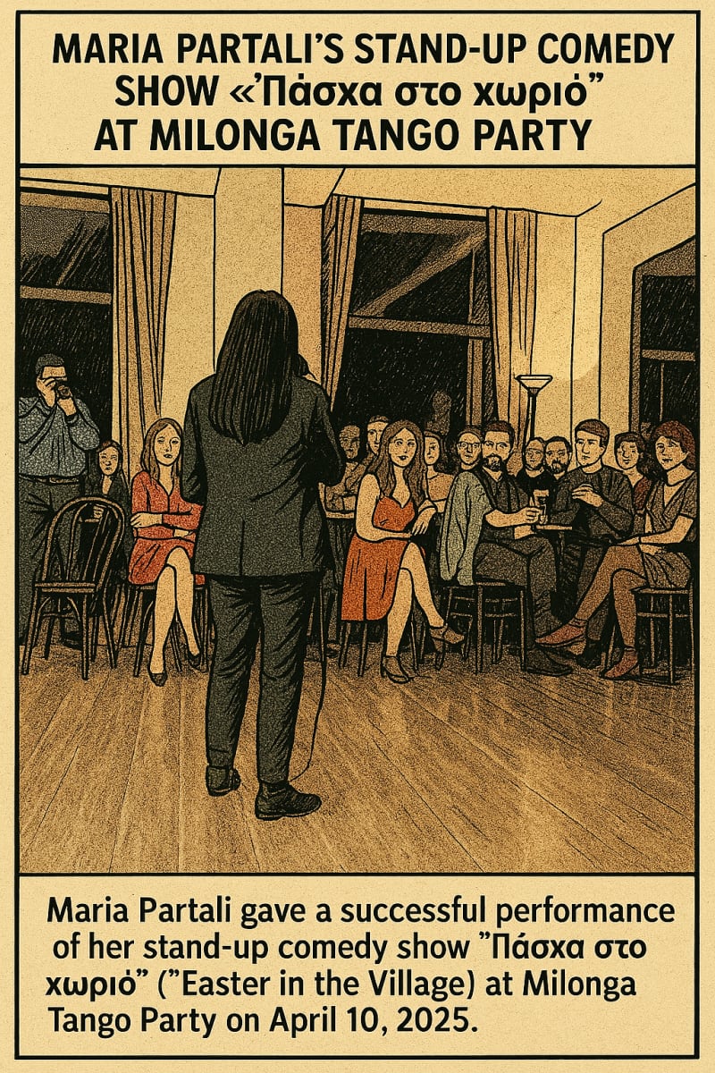 Comic-style artwork of Maria Partali