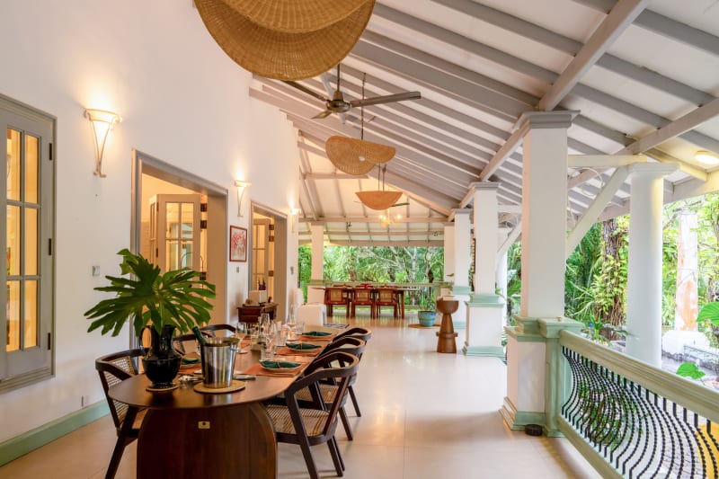 Dinner on the veranda