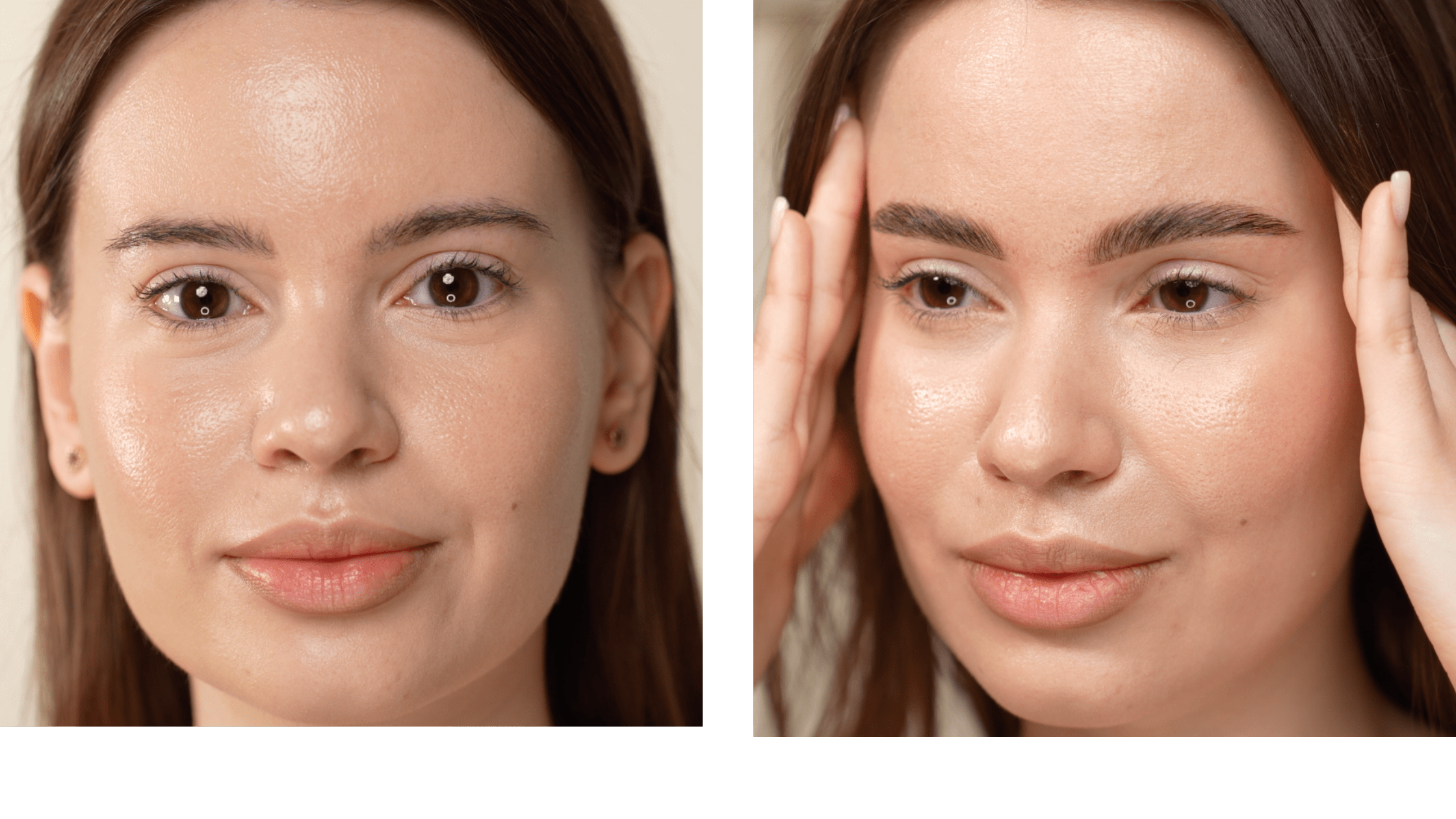 Rezultate laminare sprâncene before and after — Kinna Studio