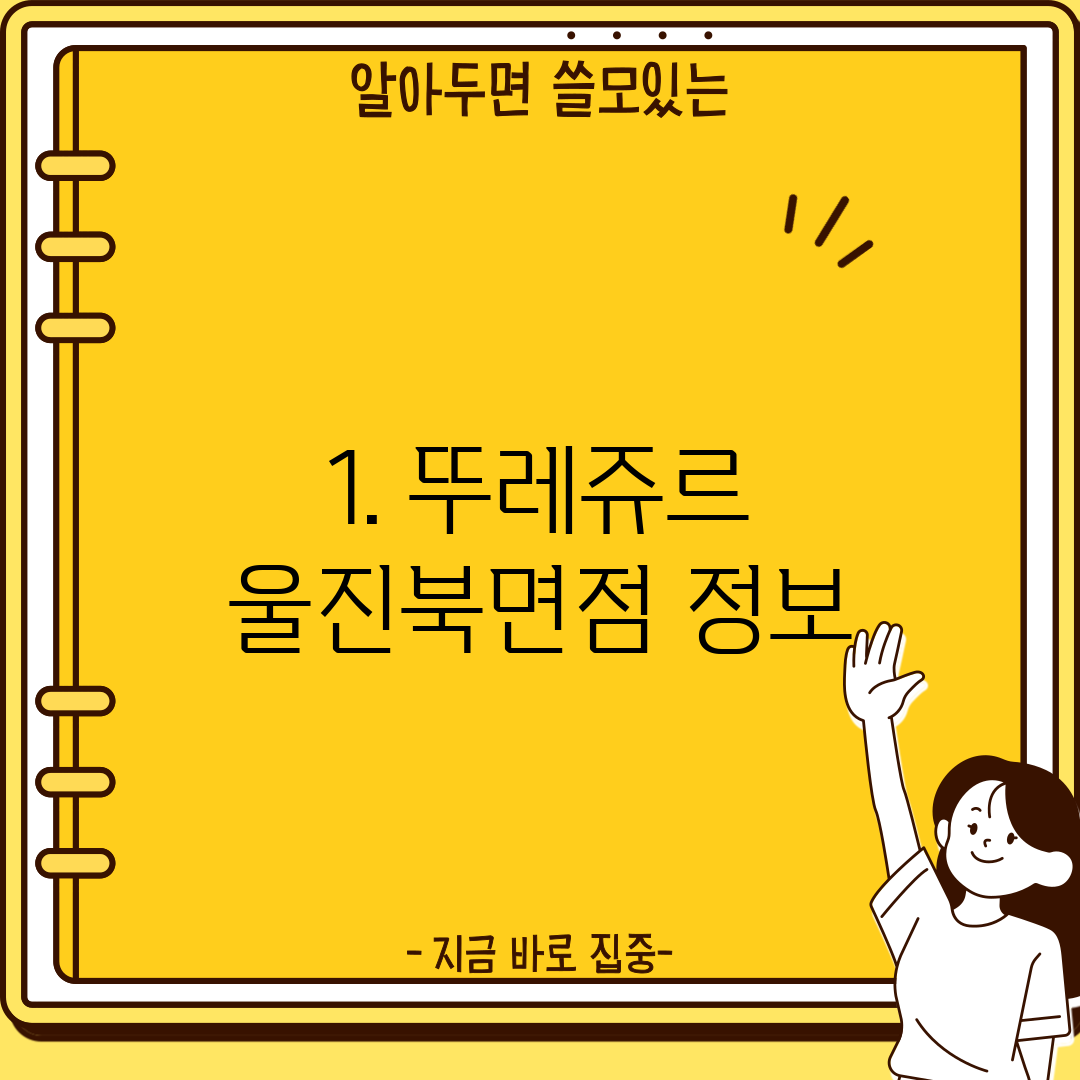 1. 뚜레쥬르 울진북면점 정보