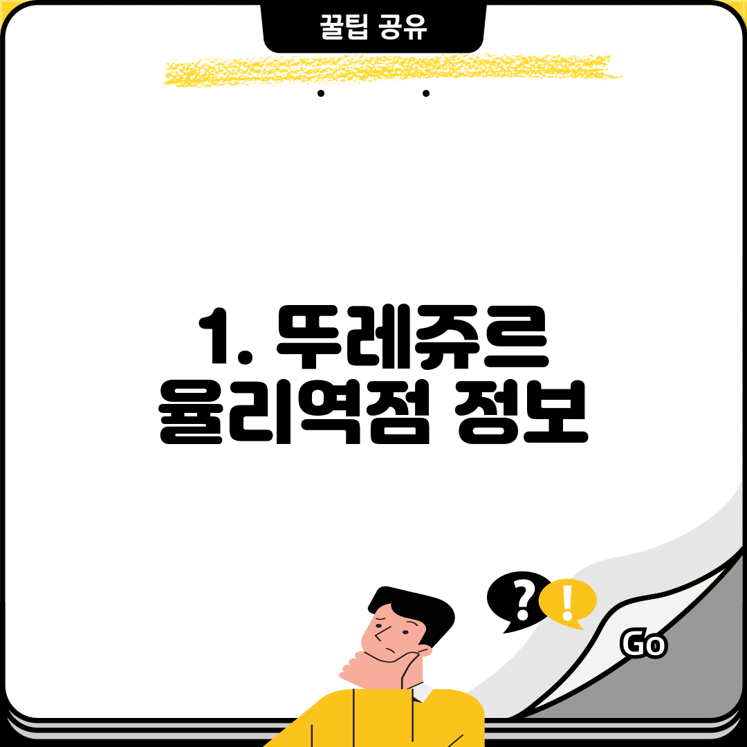 1. 뚜레쥬르 율리역점 정보
