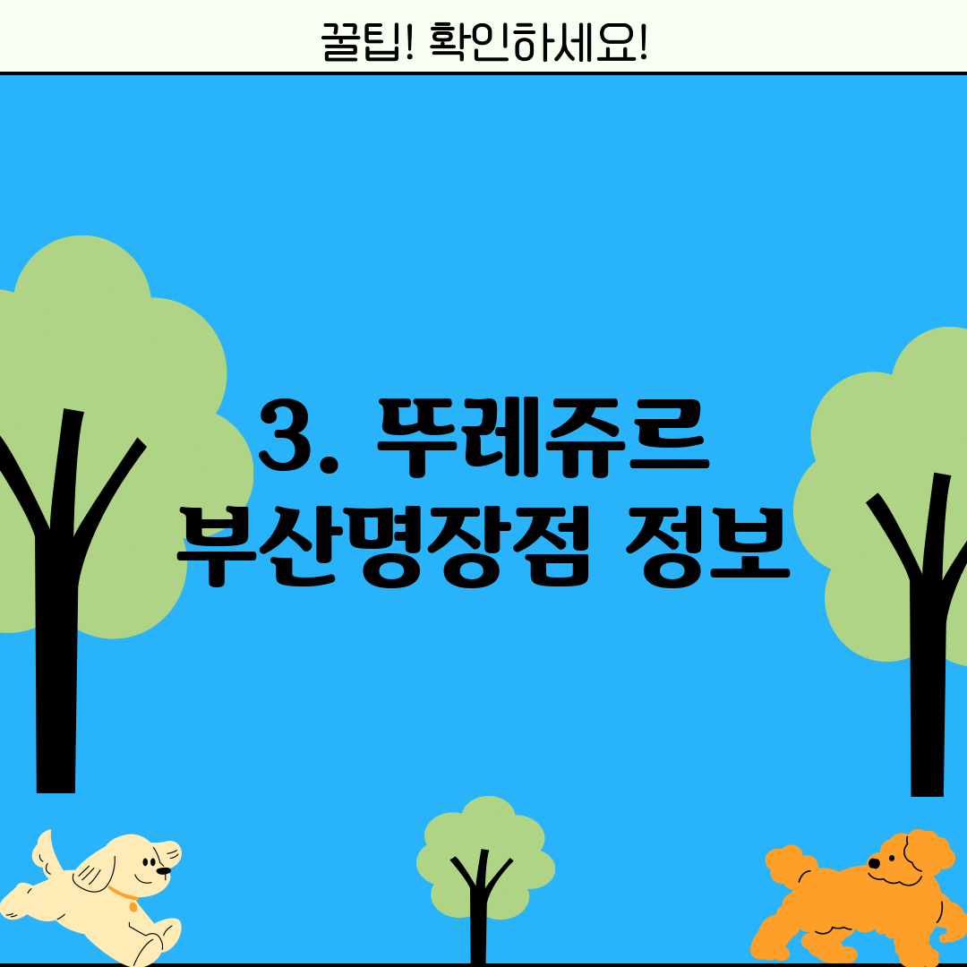 3. 뚜레쥬르 부산명장점 정보