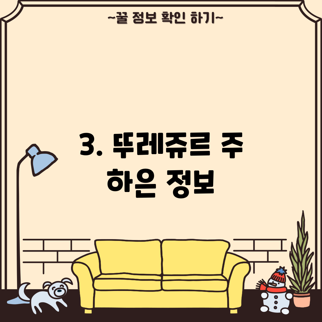 3. 뚜레쥬르 주 하은 정보