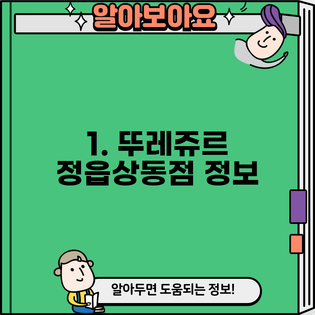 1. 뚜레쥬르 정읍상동점 정보