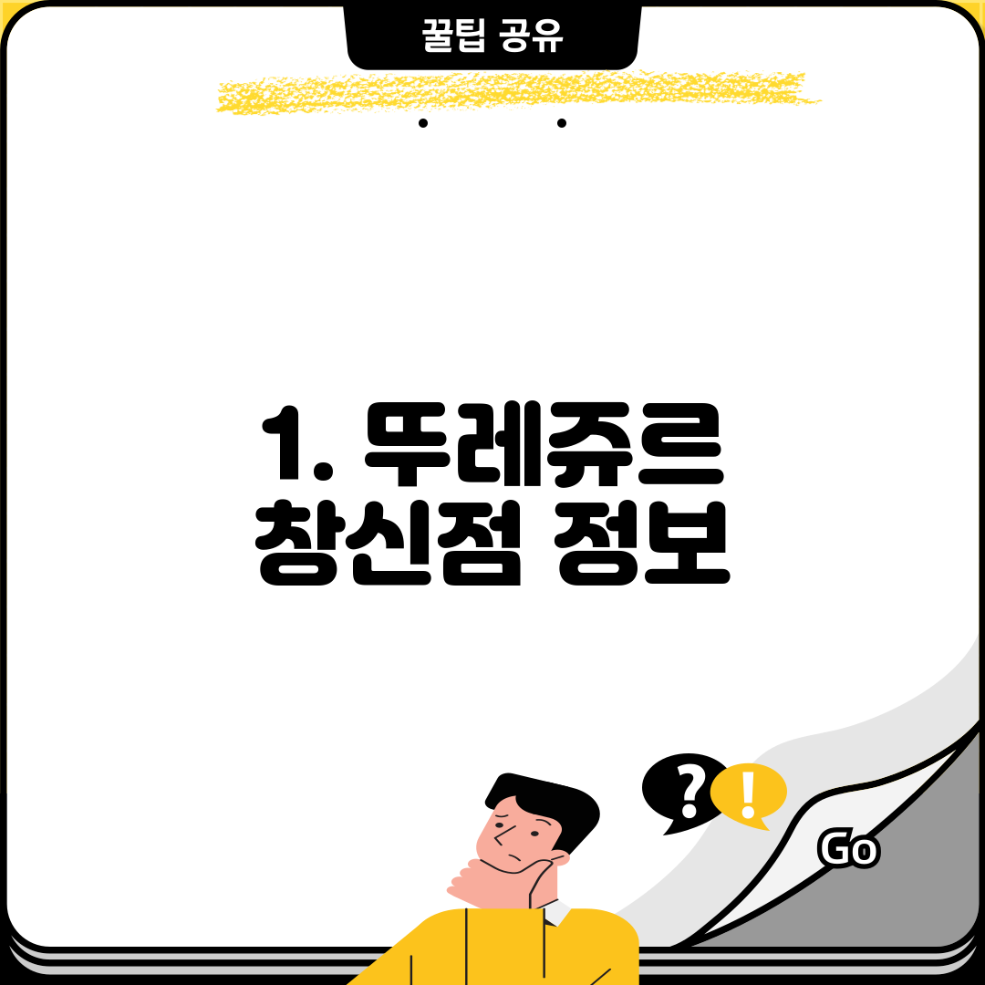 1. 뚜레쥬르 창신점 정보