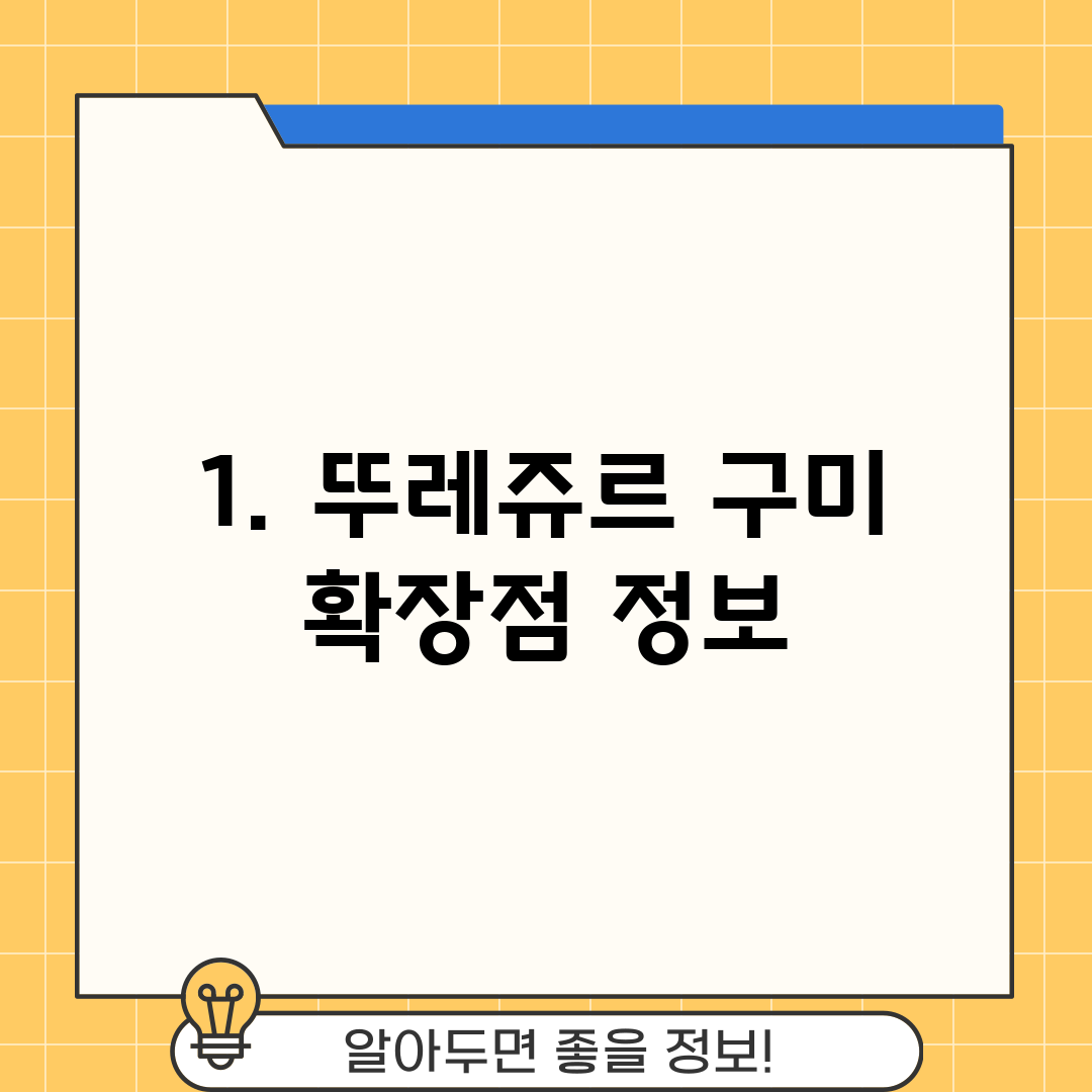 1. 뚜레쥬르 구미 확장점 정보