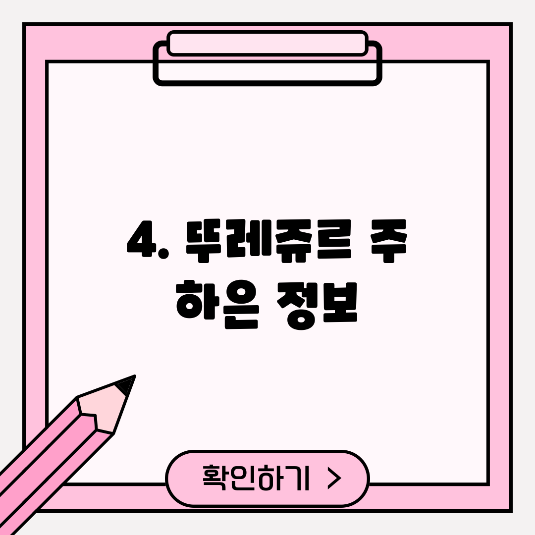 4. 뚜레쥬르 주 하은 정보