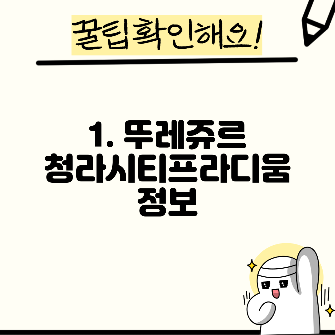 1. 뚜레쥬르 청라시티프라디움 정보