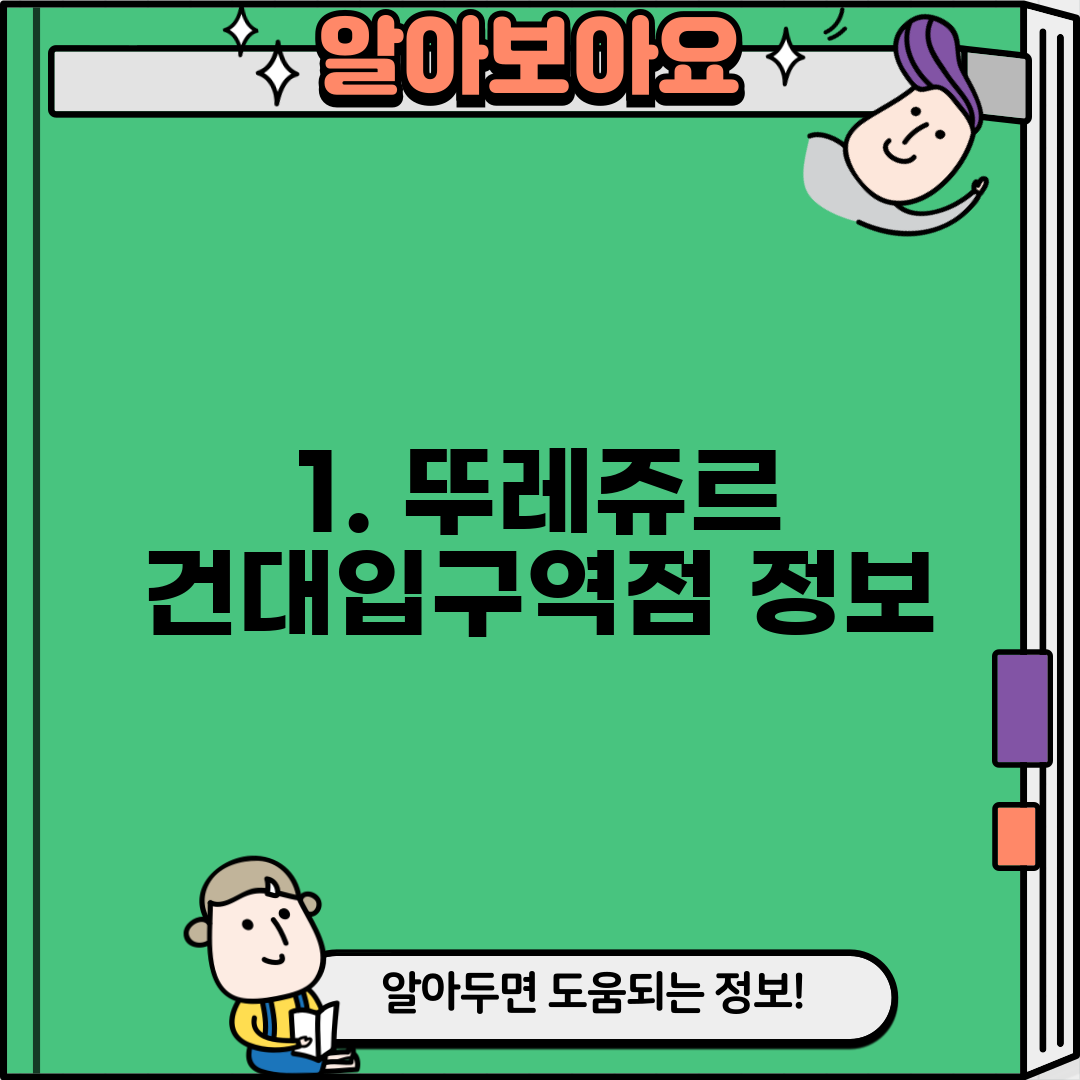1. 뚜레쥬르 건대입구역점 정보