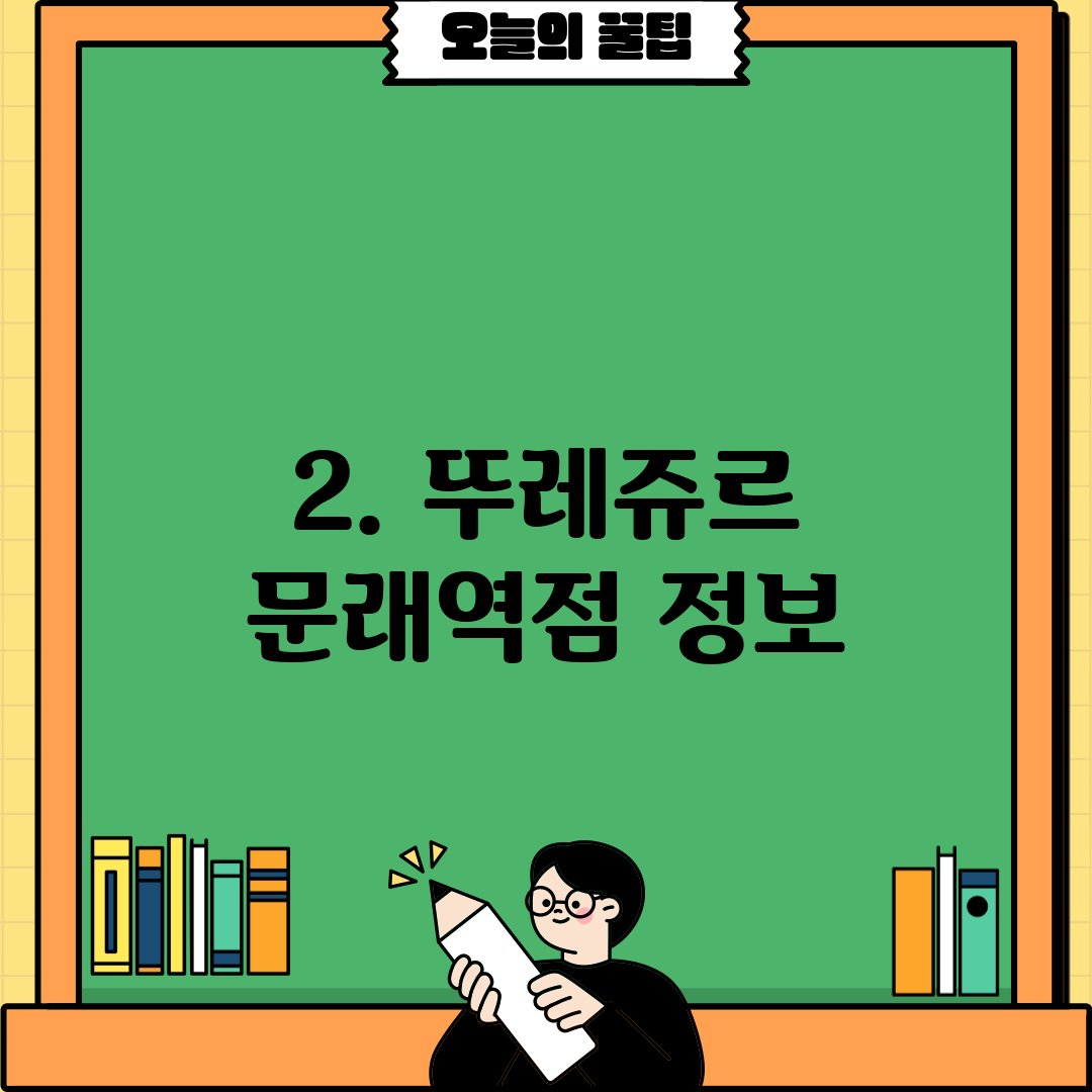 2. 뚜레쥬르 문래역점 정보
