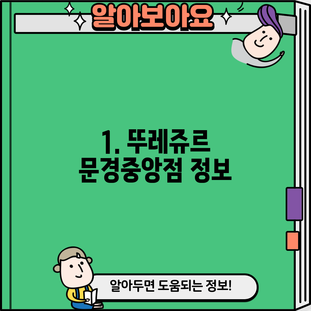 1. 뚜레쥬르 문경중앙점 정보