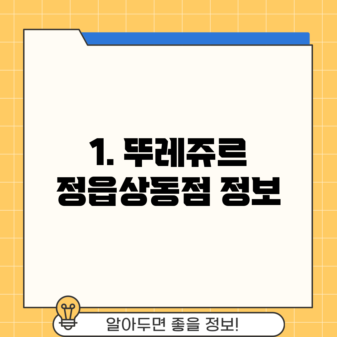 1. 뚜레쥬르 정읍상동점 정보