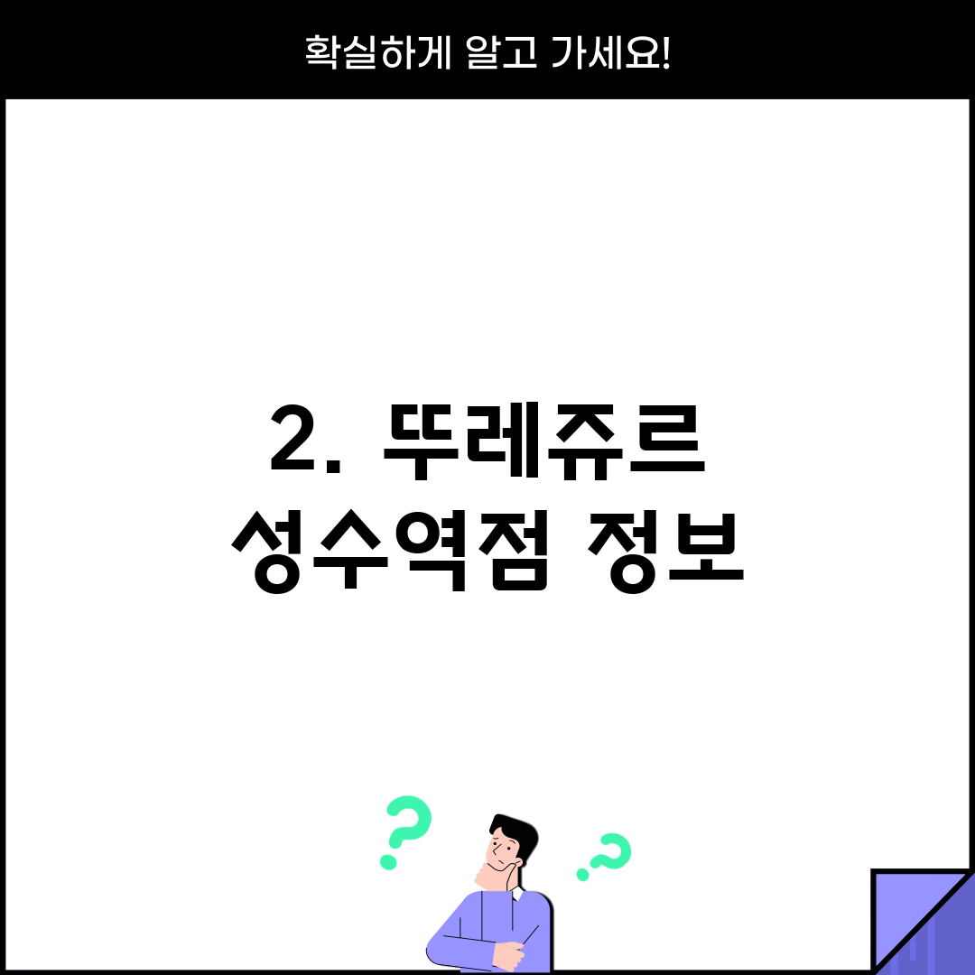 2. 뚜레쥬르 성수역점 정보